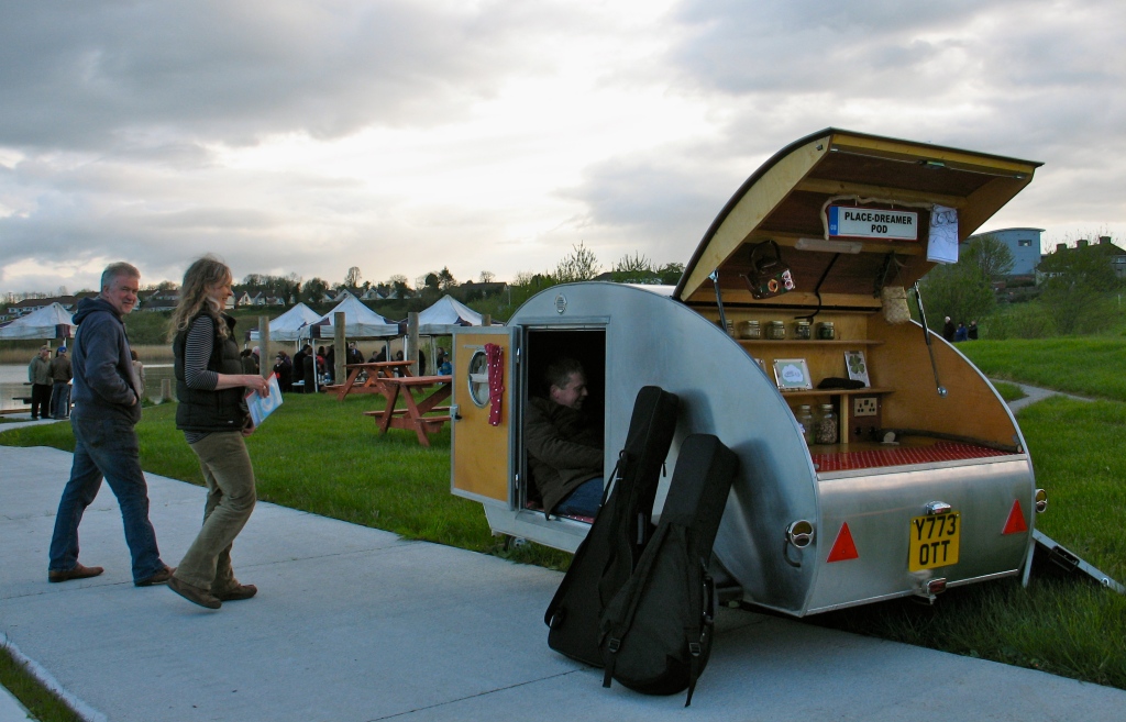 Musicians in Pod at Green Lough 